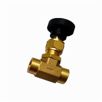 Válvula de aguja de alta presión para instrumentos de latón