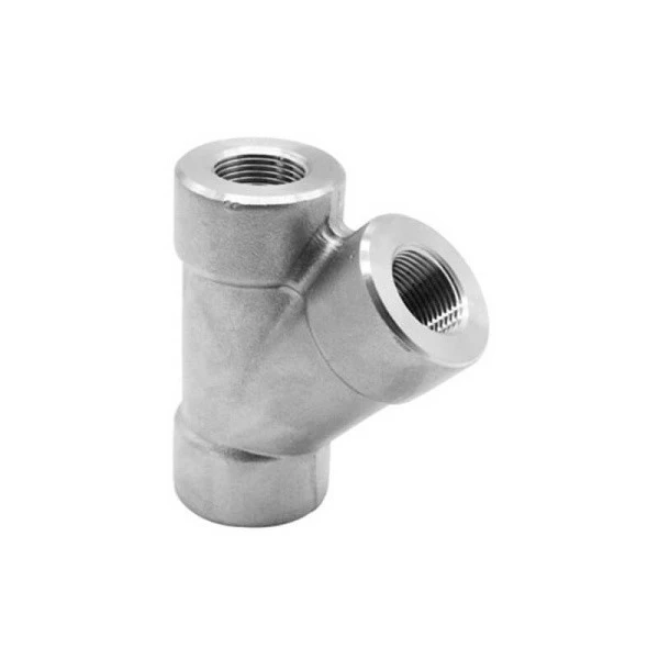 Stainless Steel Threaded 45° Y-branch (Lateral) Lateral Tee Class 3000 Tee manufacturers